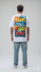 AISHTYYLE "Create Your Own Style" Oversized Tee