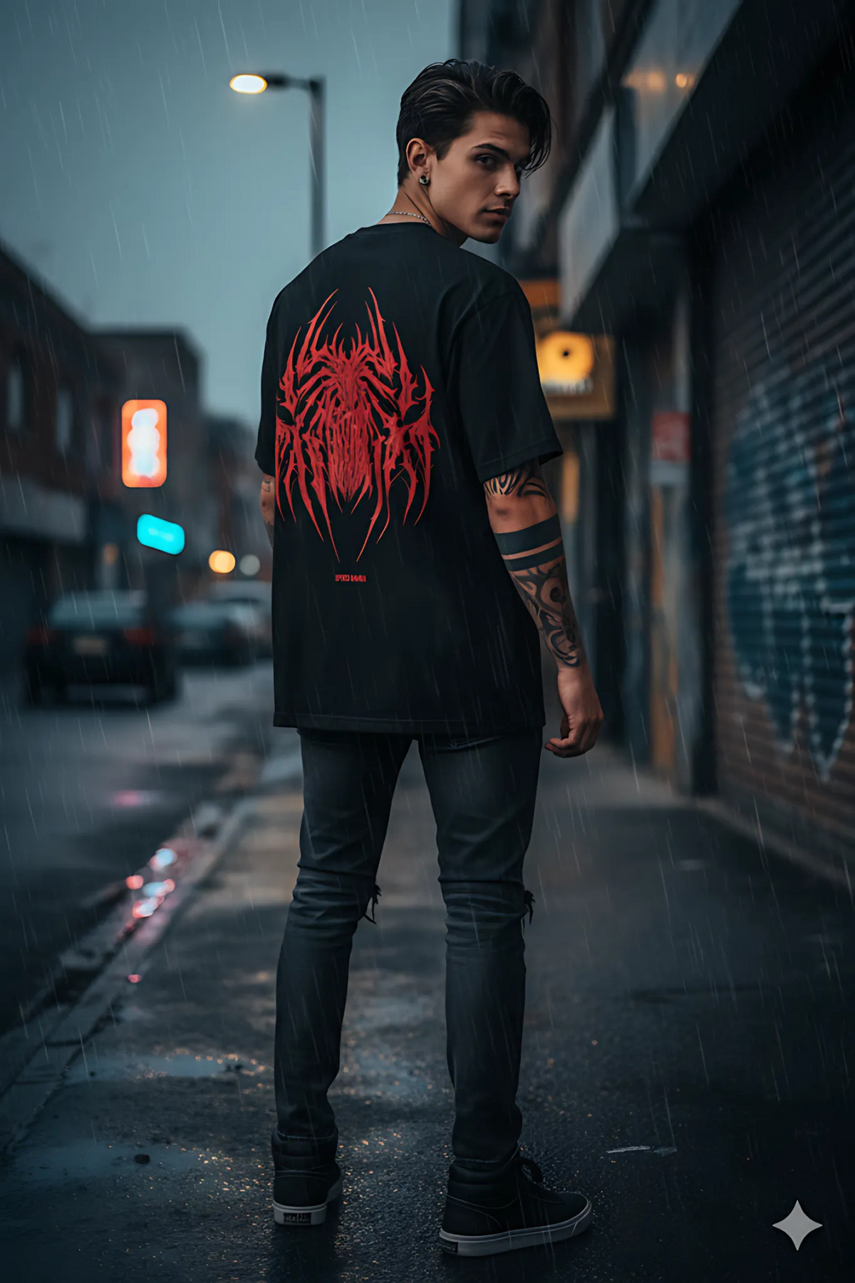 SPIDER MANIA OVERSIZE TEE HEAVY GUAGE QUALITY